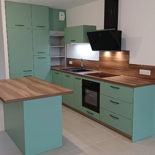 Cuisine sur mesure avec îlot central