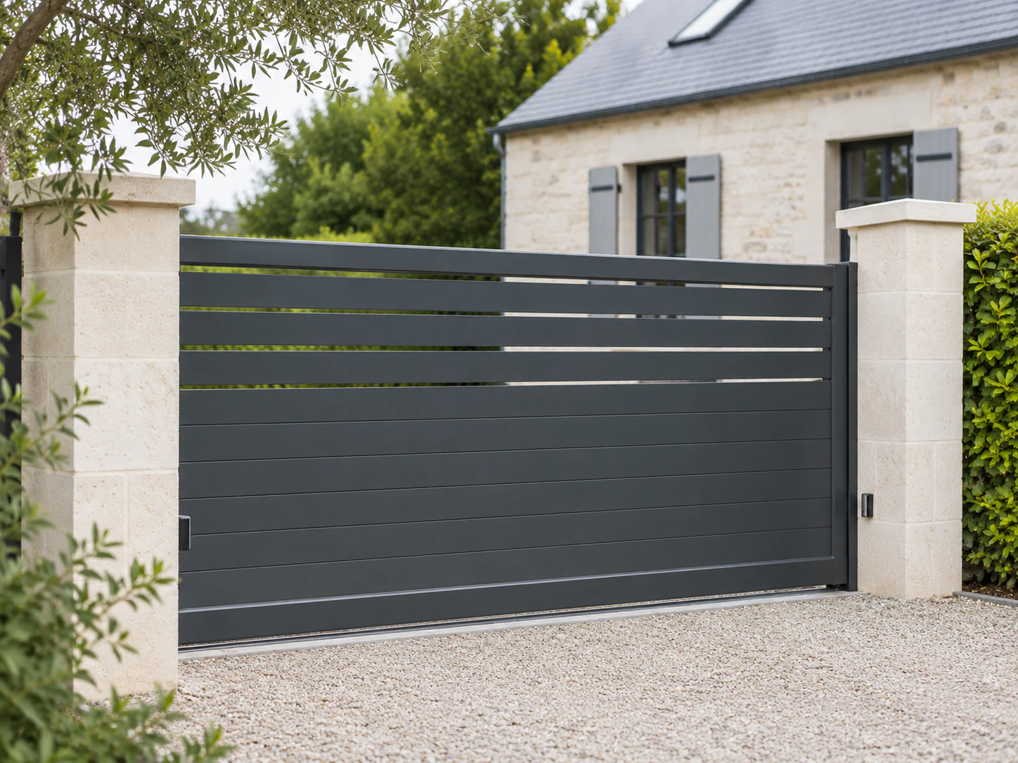 Portail sur mesure installé en Anjou